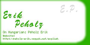 erik peholz business card